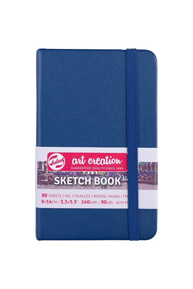 Talens Sketchbook Navy Blue - 13×21 Cm, 140 Gr, 80 Sheets