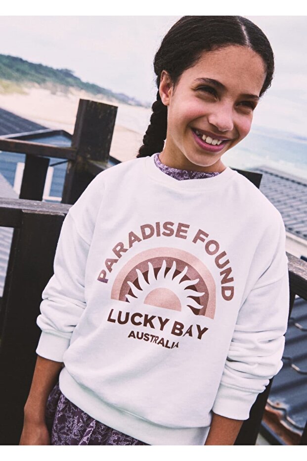 Sörf Baskılı Sweatshirt - 1