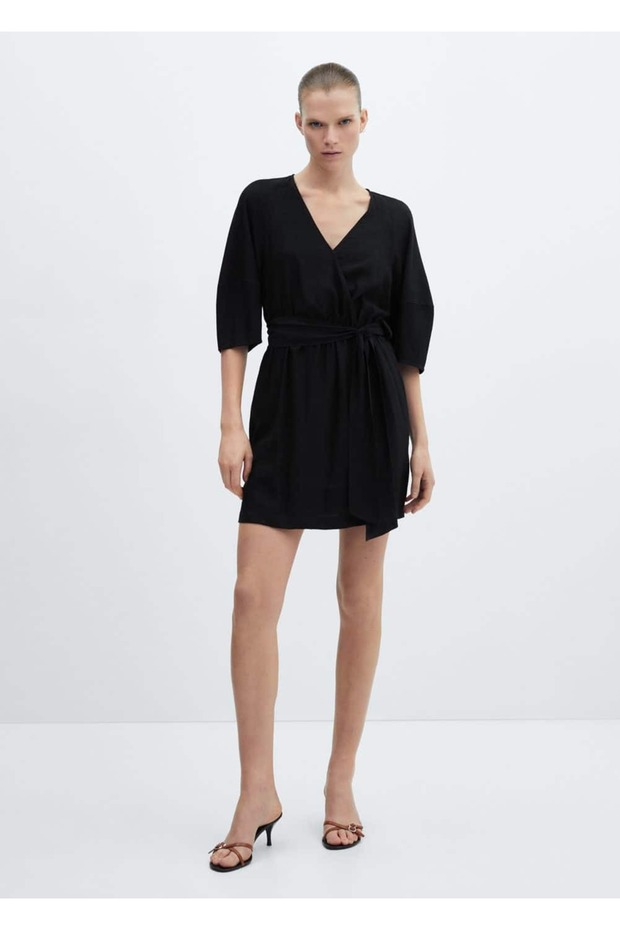 Fiyonklu anvelop elbise - 2