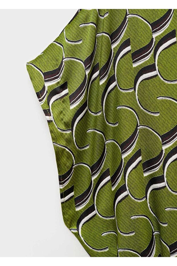 Desenli Saten Tulum - 5