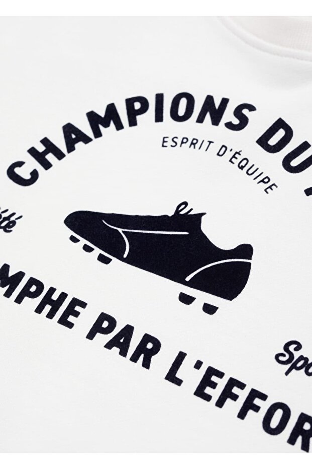 Desenli pamuklu sweatshirt - 6