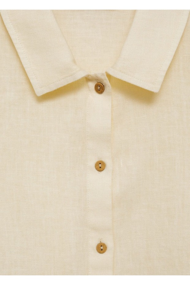 Kurzarmhemd aus Leinenmischung - 5