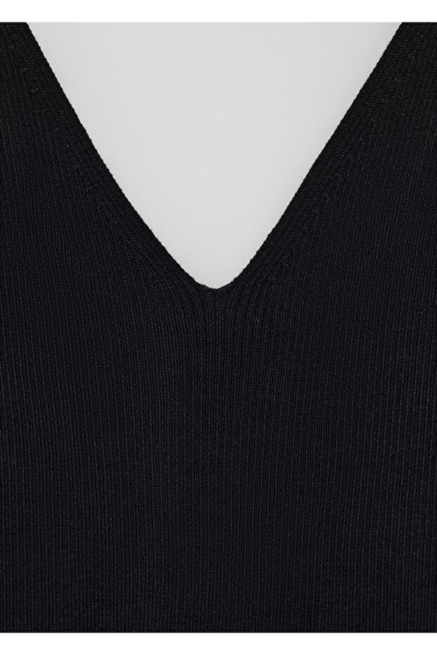 Askılı triko bluz - 5