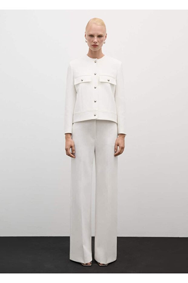 Düğmeli cepli ceket - 2