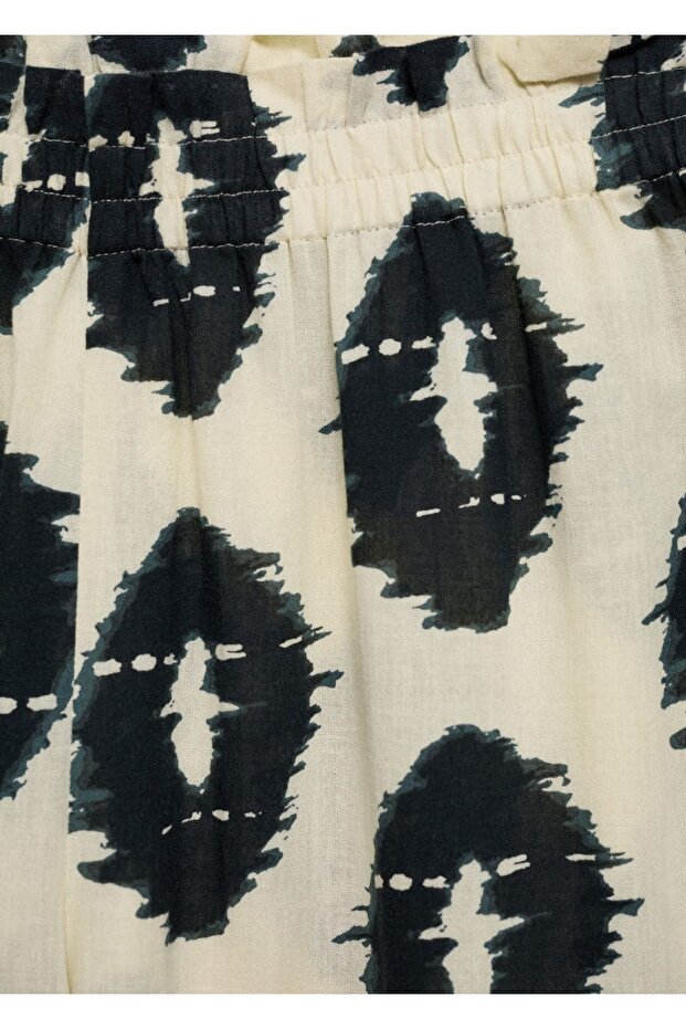 Desenli wideleg pantolon - 6