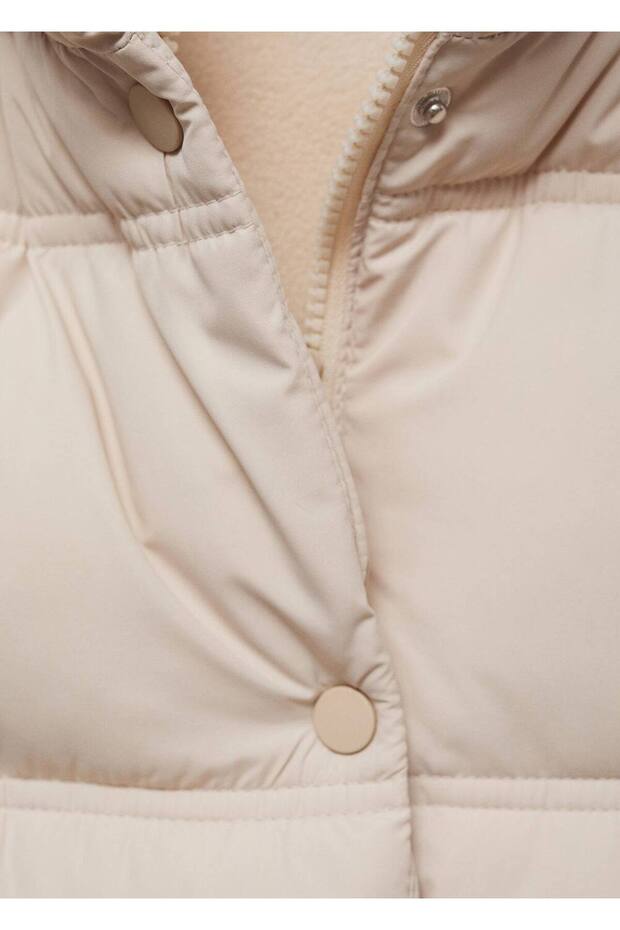 Kapüşonlu Kapitone Yelek - 4