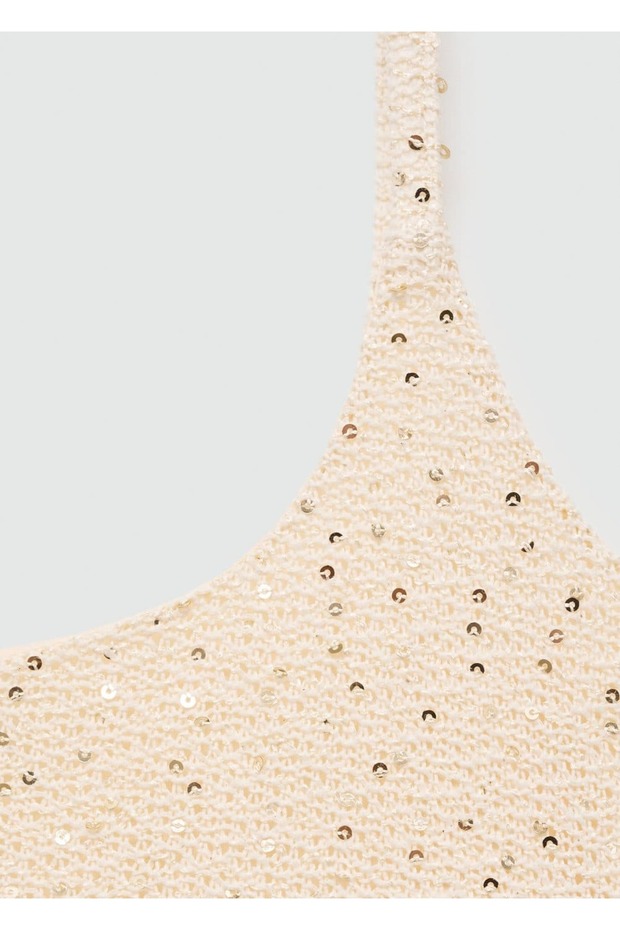 Kısa bedene oturan pullu elbise - 5