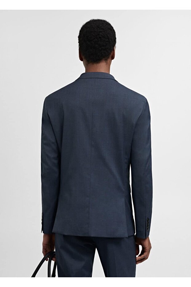 Streç kumaştan süper dar kesim blazer ceket - 4