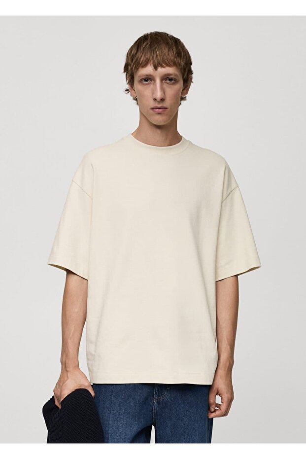 %100 oversize pamuklu tişört - 1