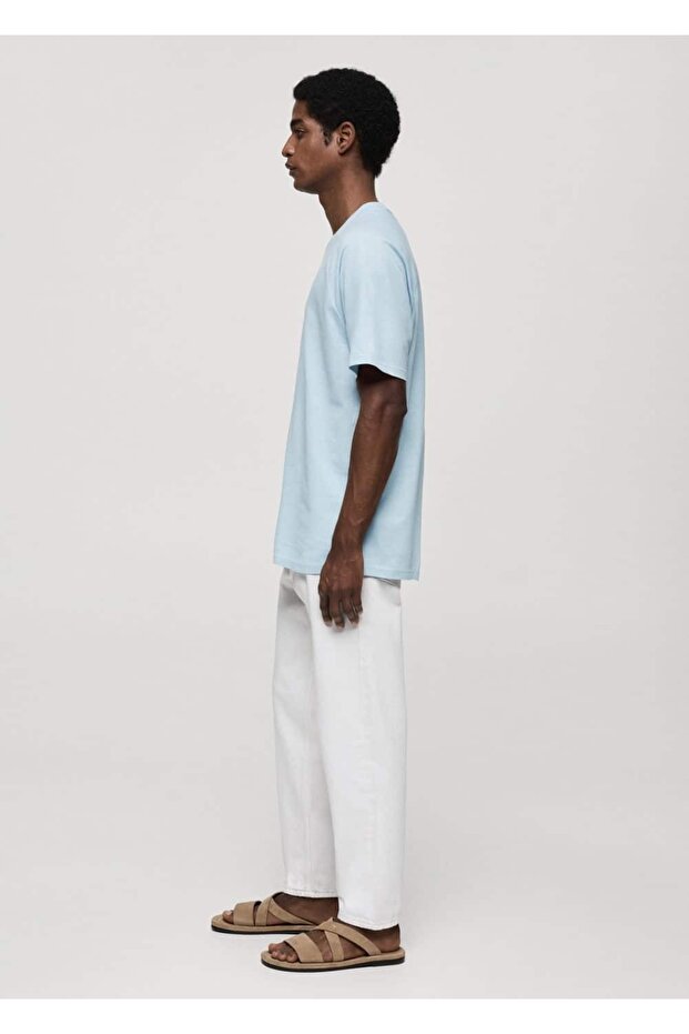 Relaxed fit pamuklu tişört - 6
