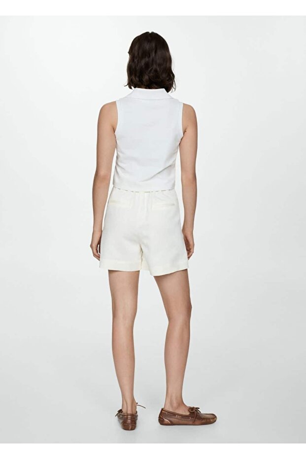 Pamuklu crop polo gömlek - 4