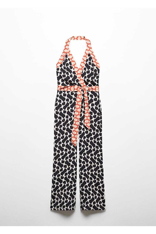 Kuşaklı, desenli tulum - 3