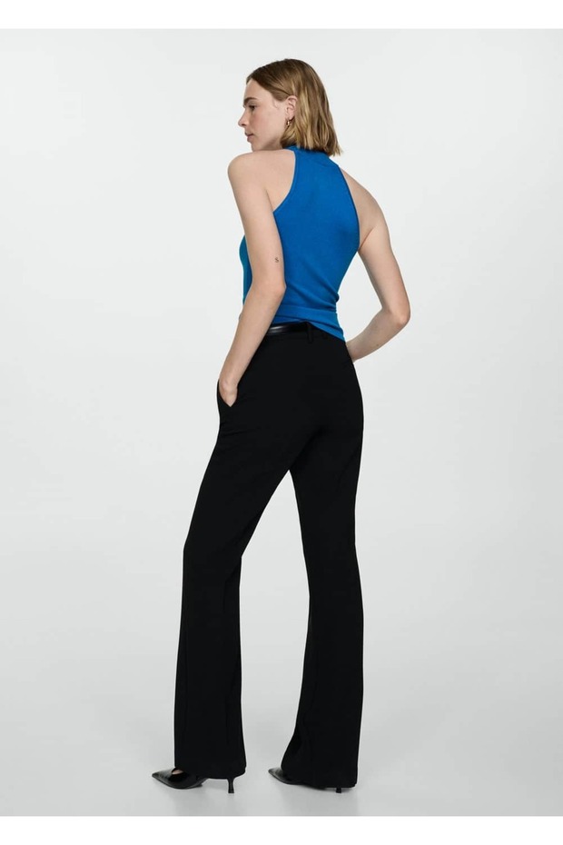 Halter yaka triko bluz - 4