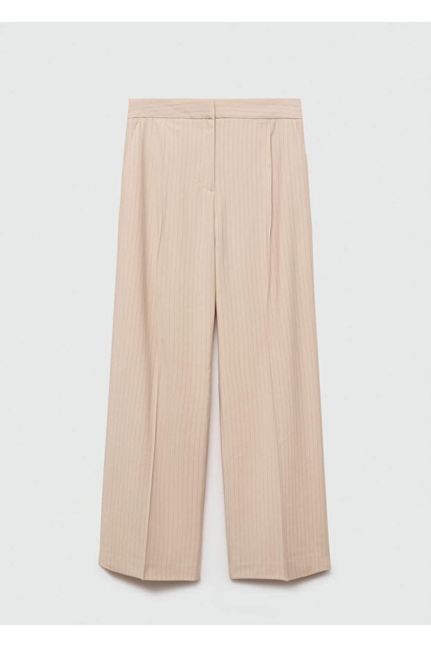 Çizgili kumaş pantolon - 3