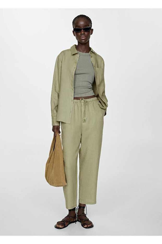 Keten jogger pantolon - 2