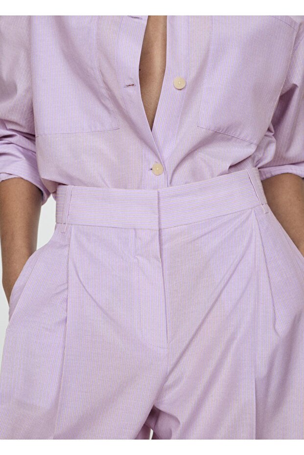 بنطال واسع الساق مخطط - 7