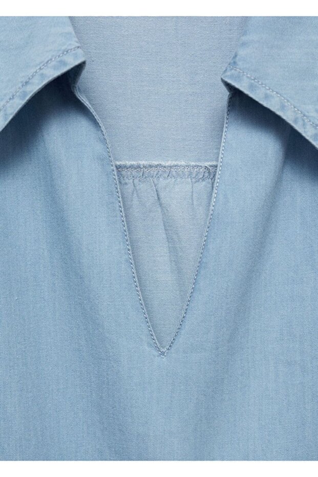 Bağ detaylı kısa elbise - 5