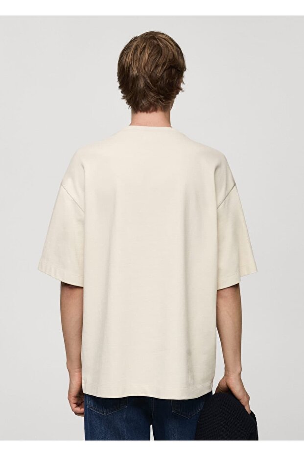 %100 oversize pamuklu tişört - 4