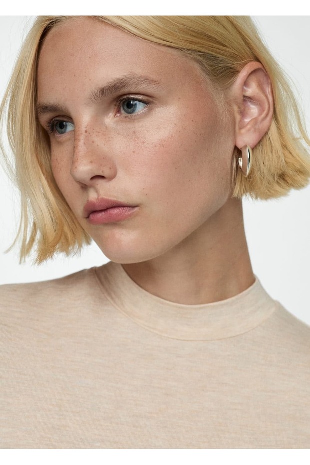 Kısa Kollu Triko Tişört - 5