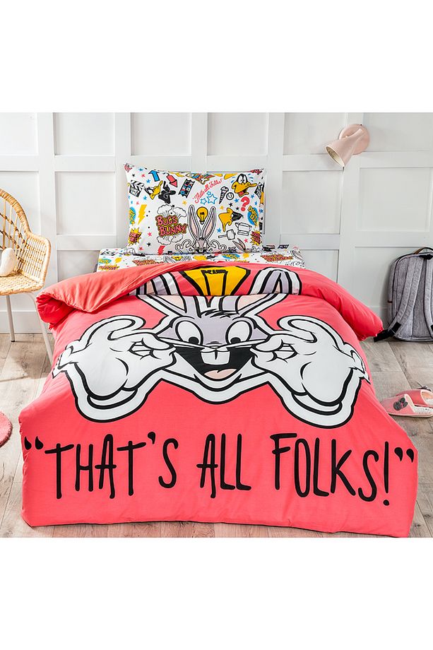 Bugs Bunny Smile Tek Kişilik Lisanslı Çocuk Nevresim Takımı - 3