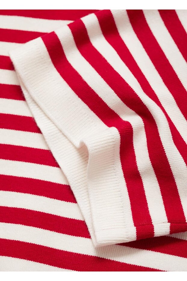 Çizgili kısa kazak - 5