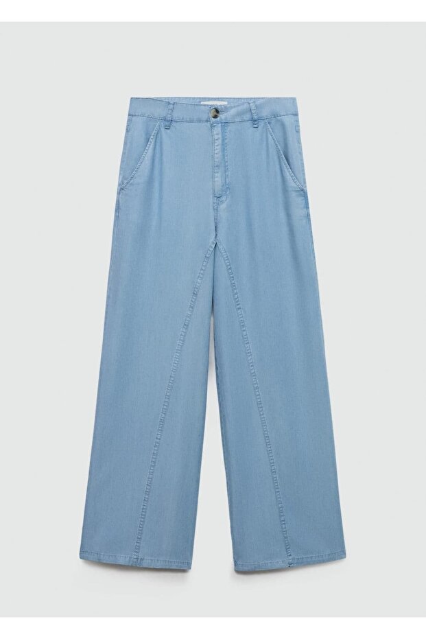 Wideleg lyocell pantolon - 3