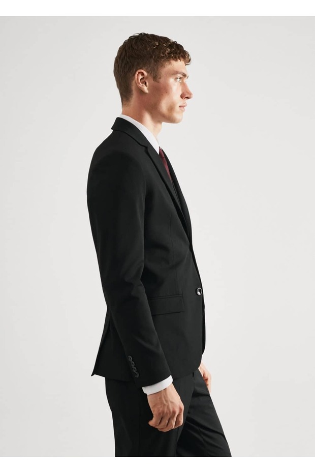 Süper Dar Kesimli Blazer Ceket - 5