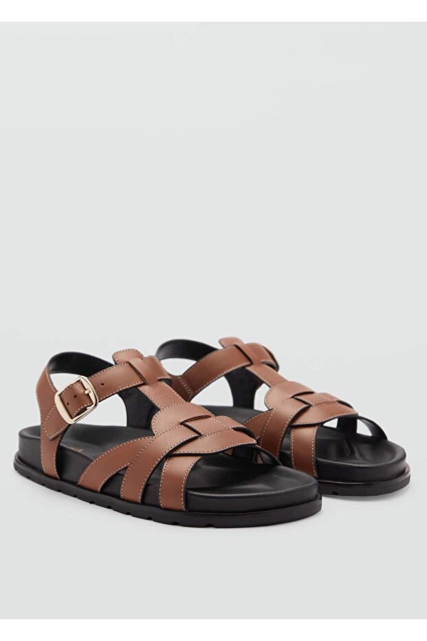 Deri Bantlı Sandalet - 1