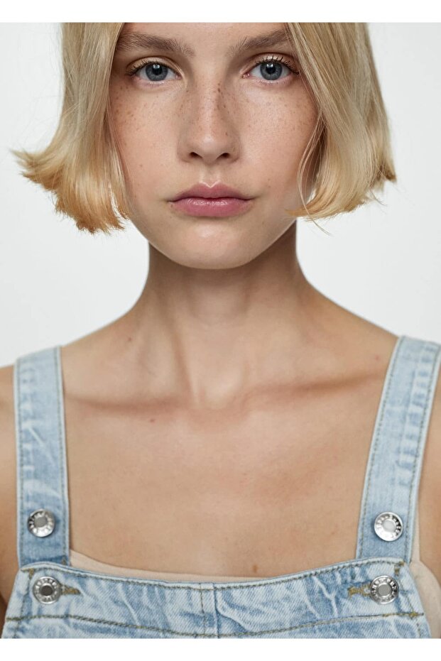 Kısa denim tulum - 5