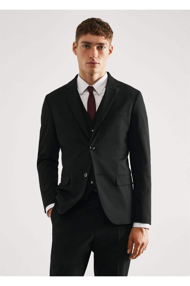 Süper Dar Kesimli Blazer Ceket - 1