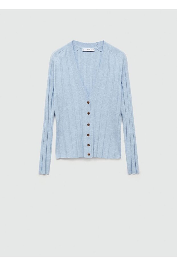 Düğmeli triko hırka - 3