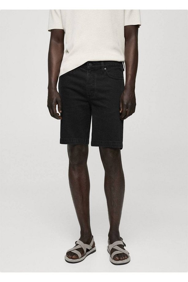 Regular fit denim bermuda şort - 1