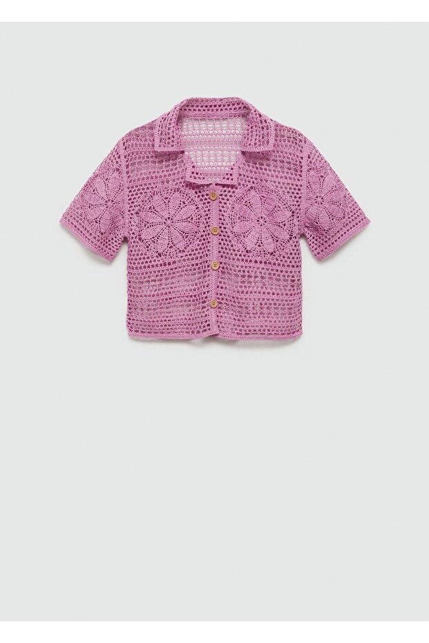 Kroşe çiçekli gömlek - 2