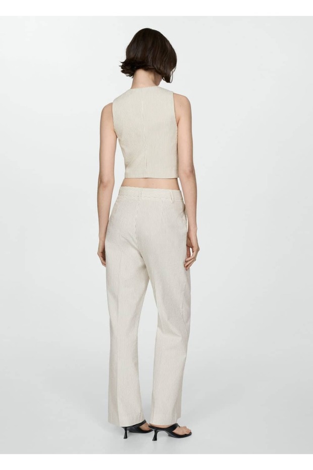 Düz çizgili pantolon - 4