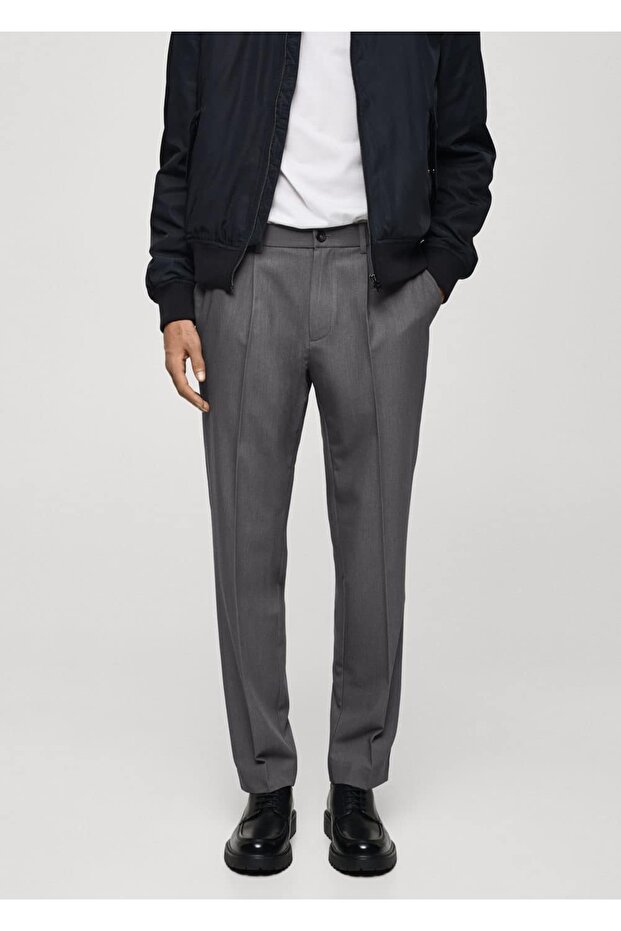 Regular fit akıcı pilili pantolon - 1