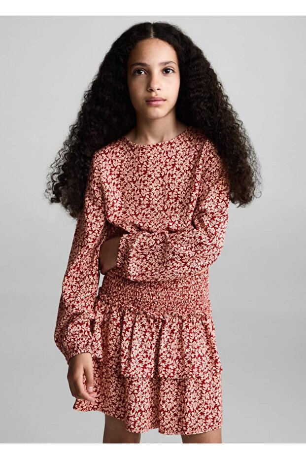 Burgundy Blouse for Kids - 1