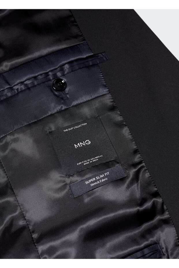 Süper Dar Kesimli Blazer Ceket - 7