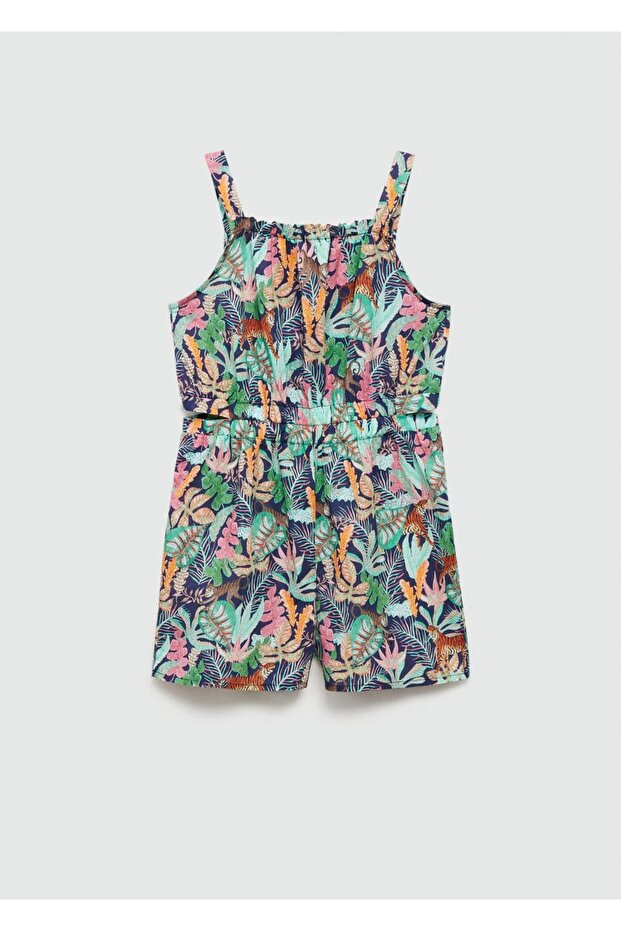 Tropikal Baskılı Tulum - 1