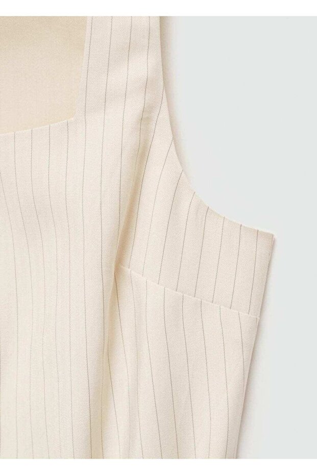 Φόρεμα με ριγέ φιόγκο - 6