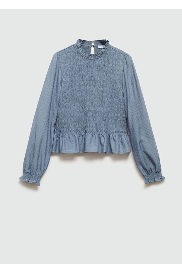 Drawstring Draped Blouse - 3