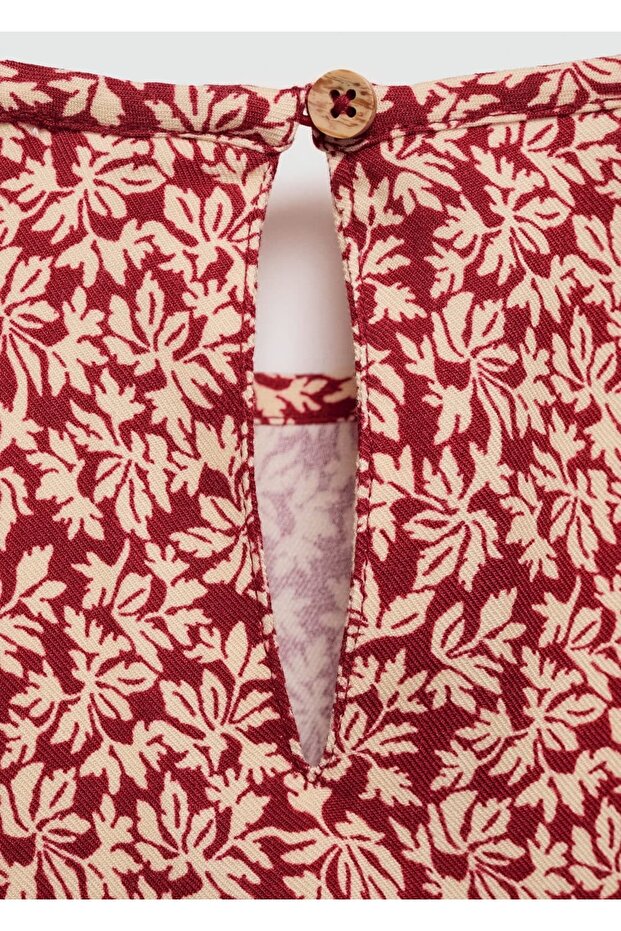 Burgundy Blouse for Kids - 7