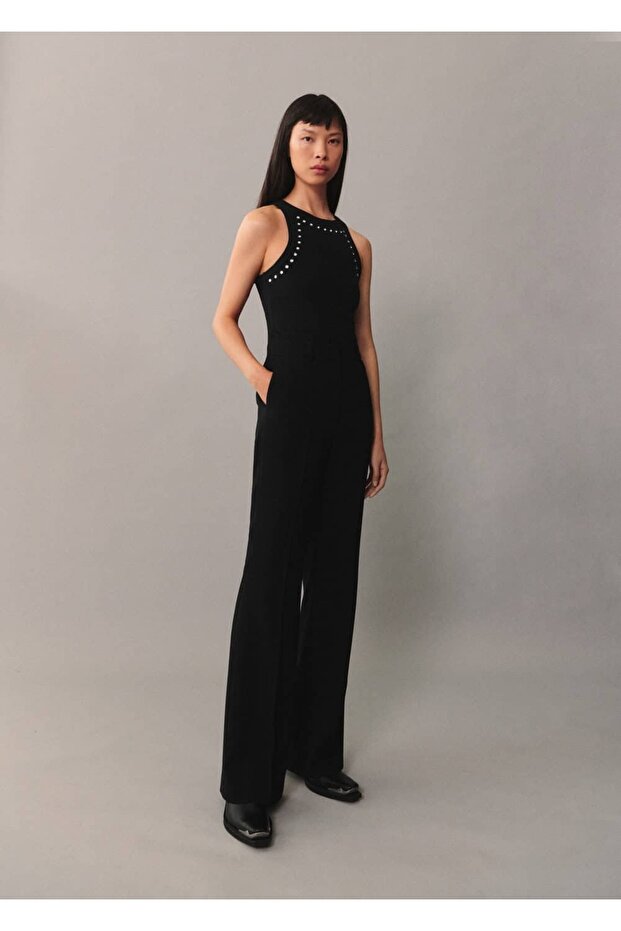 Kristal taşlı kısa bluz - 2