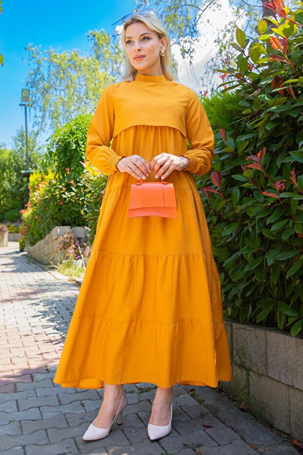 Kat Kat Elbise Hardal - 3