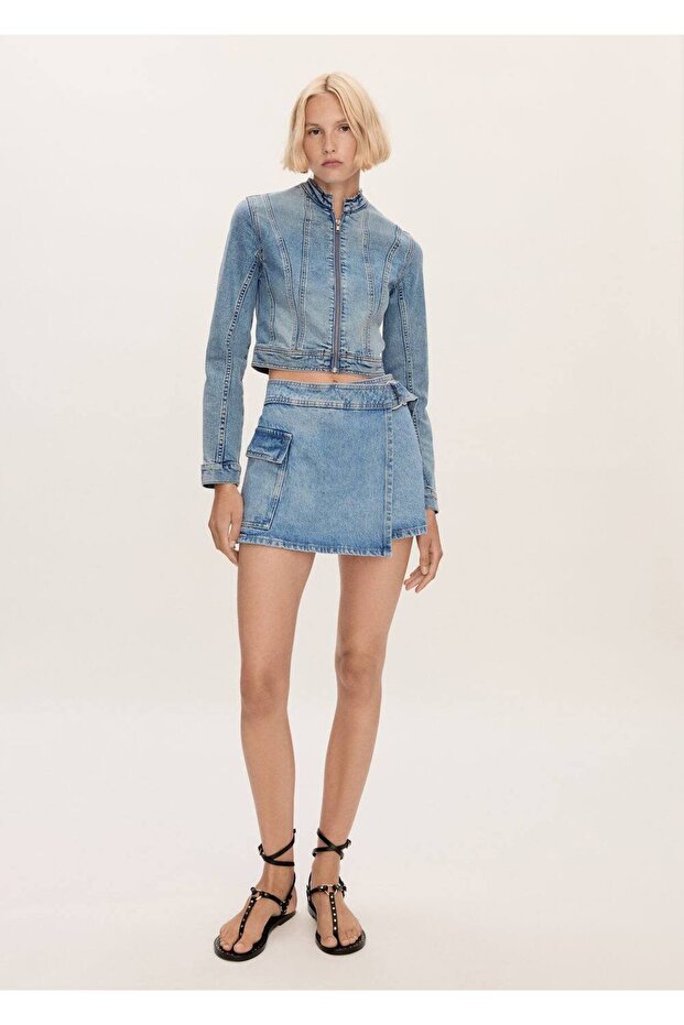 Denim Pantolon Etek - 2