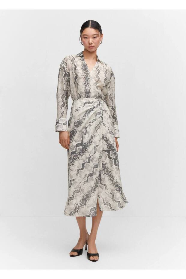 Kleid aus Lyocell mit Schlangenmuster - 2