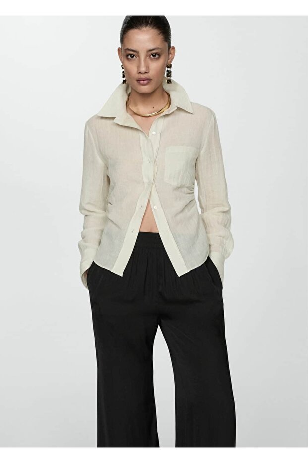 Wide leg dökümlü pantolon - 6