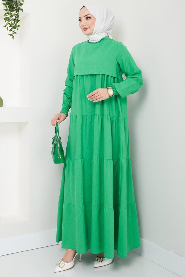 Kat Kat Elbise Yeşil HM2172 - 4