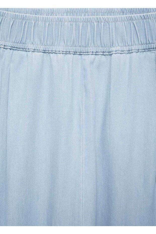 Dökümlü pamuklu pantolon - 6