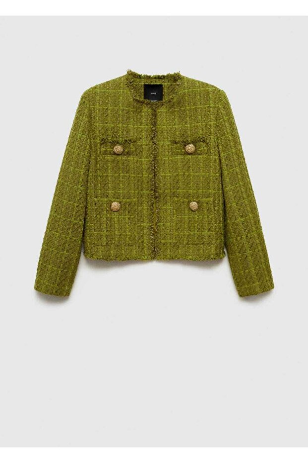Düğmeleri taşlı tüvit ceket - 3