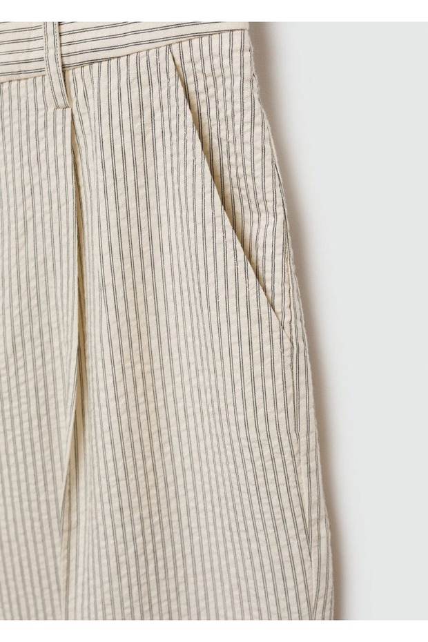 Düz çizgili pantolon - 5